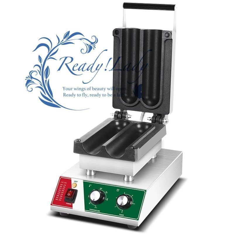 商業チキンブリトーマシンクメーカー おいしいピザポケット ホットドッグ ホットアップルパイ 素早く美味しい食事 ブラック DIY生地プレス エンパナーダ チキンパイマシン 電熱 スティック2本