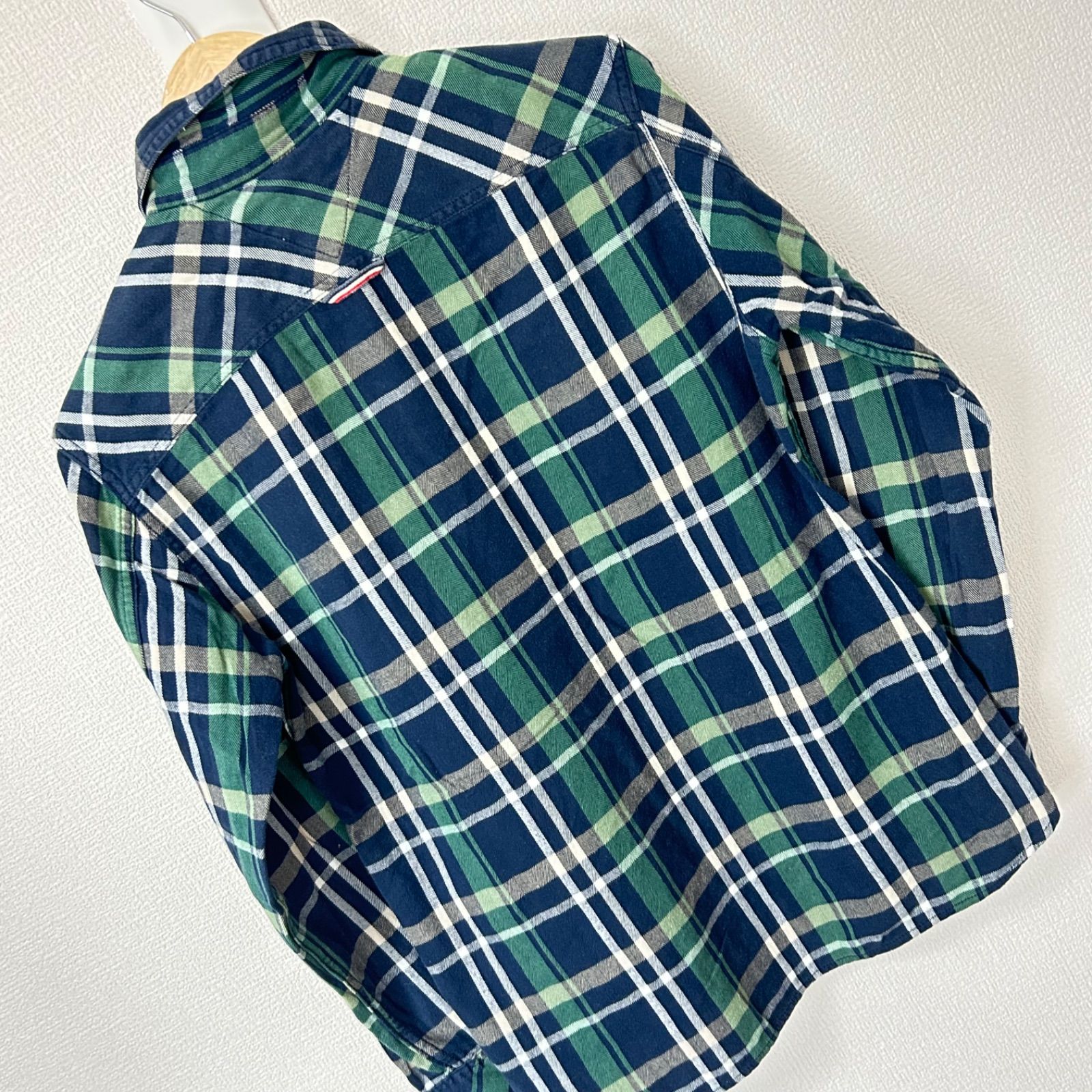 w^)b TOMMY HILFIGER トミーヒルフィガー フランネルシャツ 長袖 