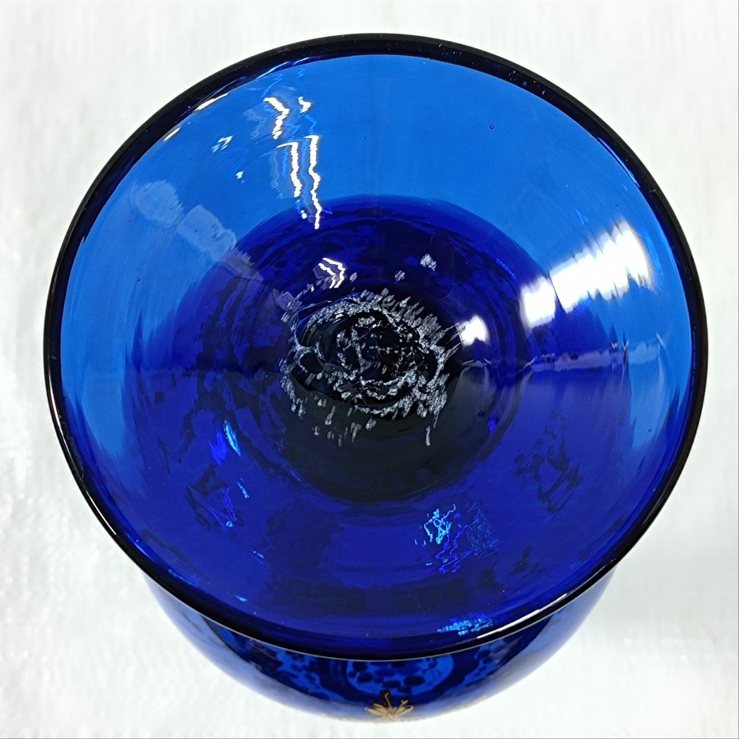 レア　ベネチアングラス　金彩ブルー ベネチアングラス 金彩ブルー レア ベネチアングラス 金彩ブルー