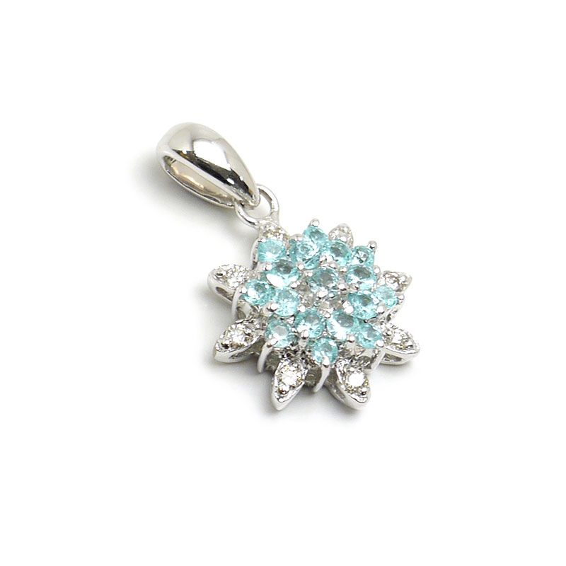 レビュー高評価の商品！ パライバトルマリンペンダントトップ K18WG・0.15ct・ダイヤ0.05 トルマリン