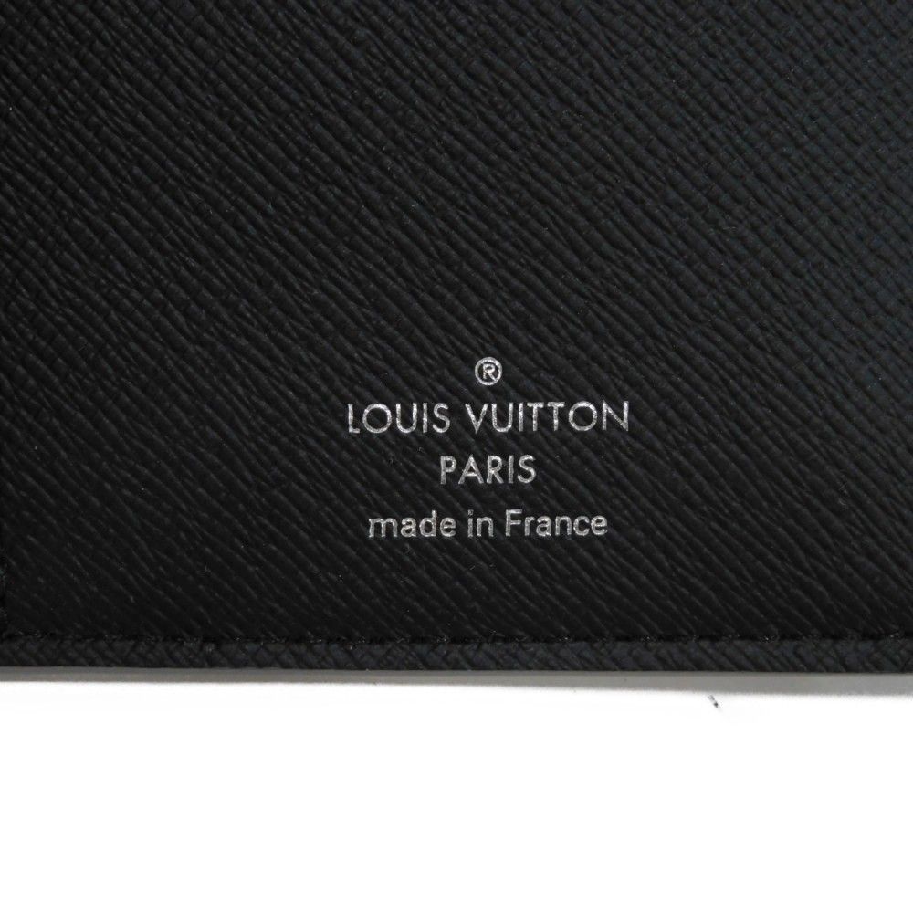 LOUIS VUITTON ルイ・ヴィトン ポルトフォイユ ブラザ NM アーティクル・ド・ヴォワイヤージュ ノワール グラシエ ブラック グレー  新型 二つ折り ロングフラップウォレット タイガ 長財布 M30385