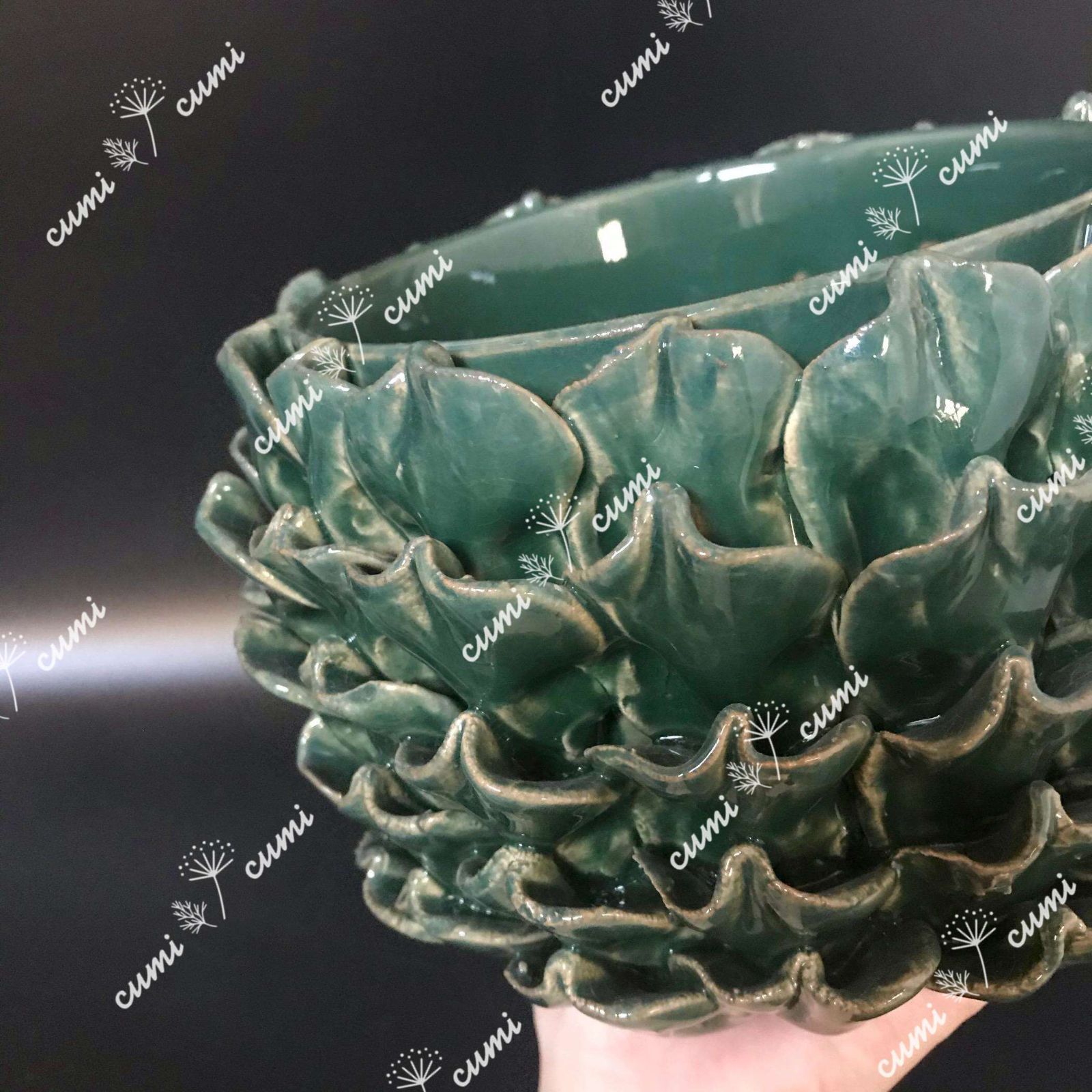 N0069【アメリカ】 6号 豪華 高級感 蓮の花 窯変 植木鉢 室内 陶器鉢 N0069【アメリカ】 6号 豪華 高級感 蓮の花 窯変 植木鉢 室内 陶器鉢