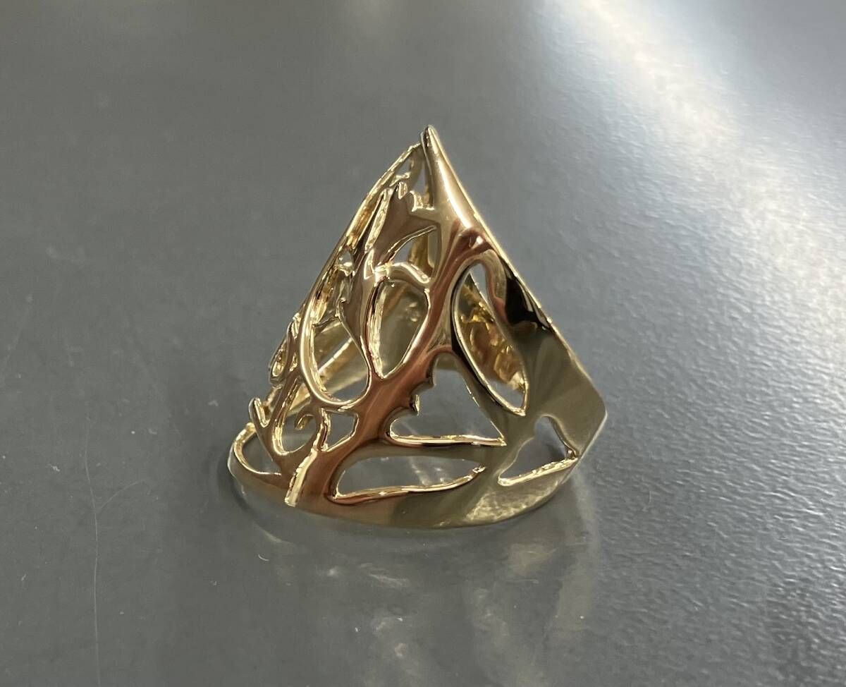 K18 イエローゴールド 4.8g 15 ゴールド 18金 貴金属 指輪 リング デザインリング デザイン