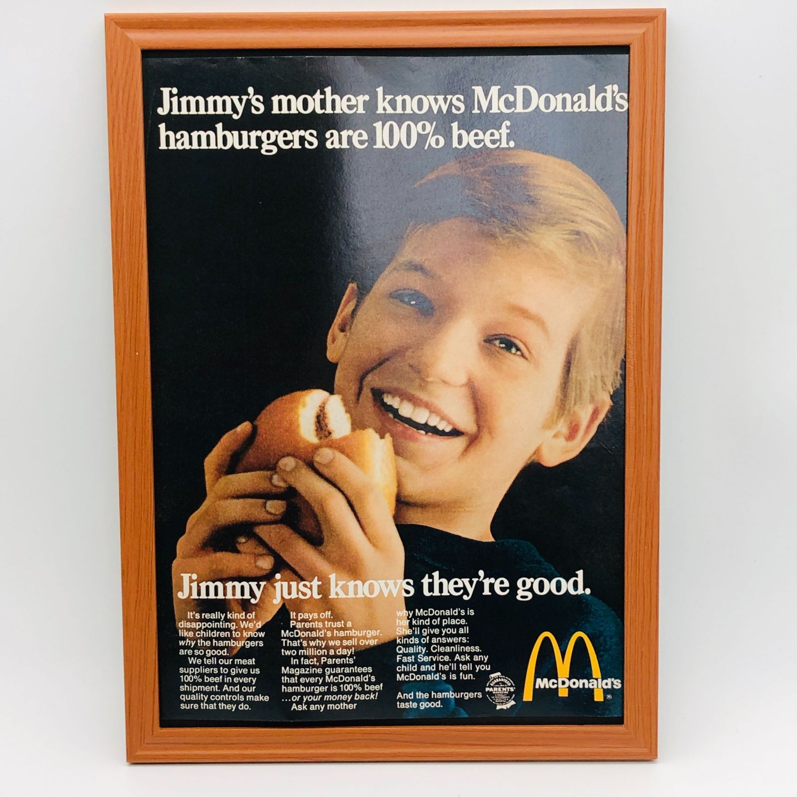 ビンテージ 広告 ポスター 『 マクドナルド (McDonald's) 』 1960's 額