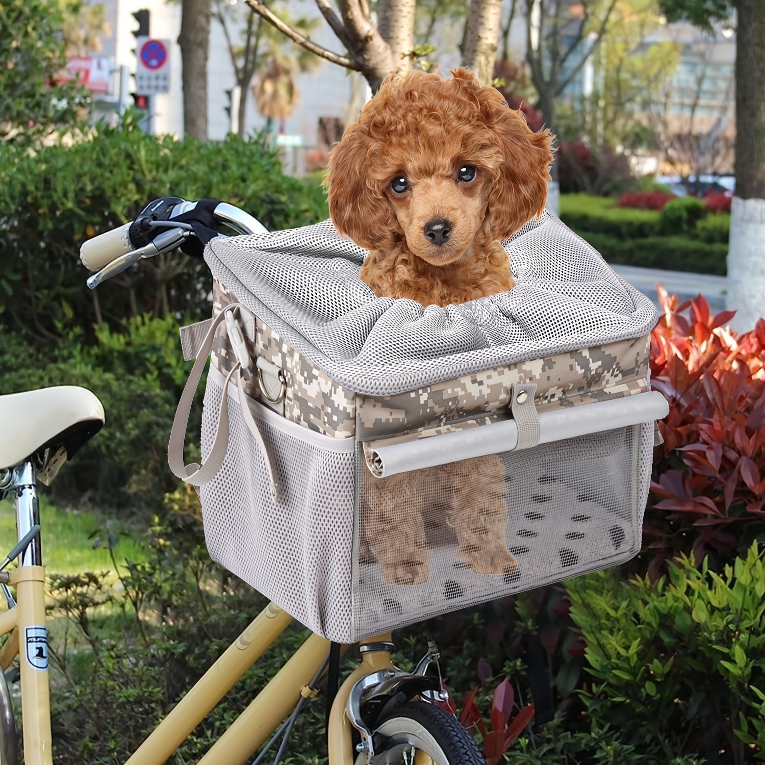 ペットキャリー 自転車用 安全 通気性 便利 高品質 取り外し簡単 防水 旅行 自転車カゴ キャリバッグ リュック 肩掛け 斜め掛け ドライブボックス 実用 使い勝手 犬 猫 ペット用品 犬用品 猫用品 ペット ケージ 通勤 病院 自転車用キャリー