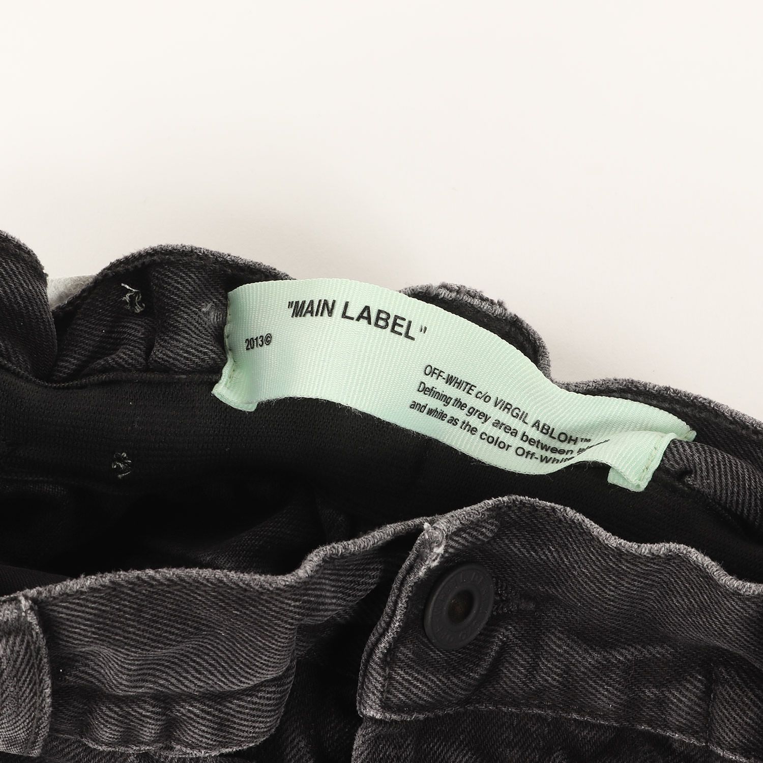 超美品 off white オフホワイト デニム ブラック