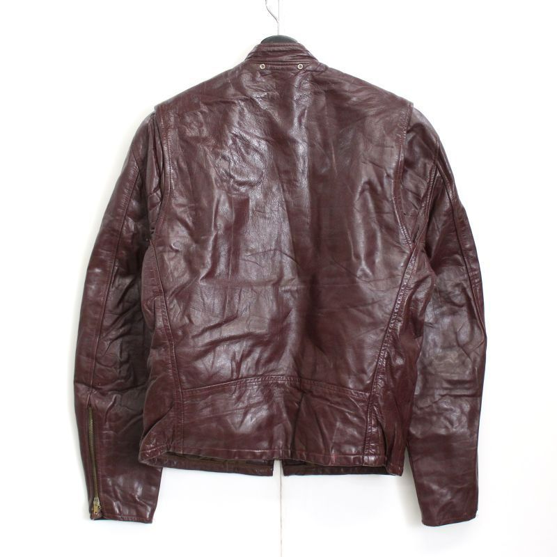 70s VINTAGE THE GENUINE LEATHER 本革 ジャケット 6b01c0718d579e244639f71a504b0a