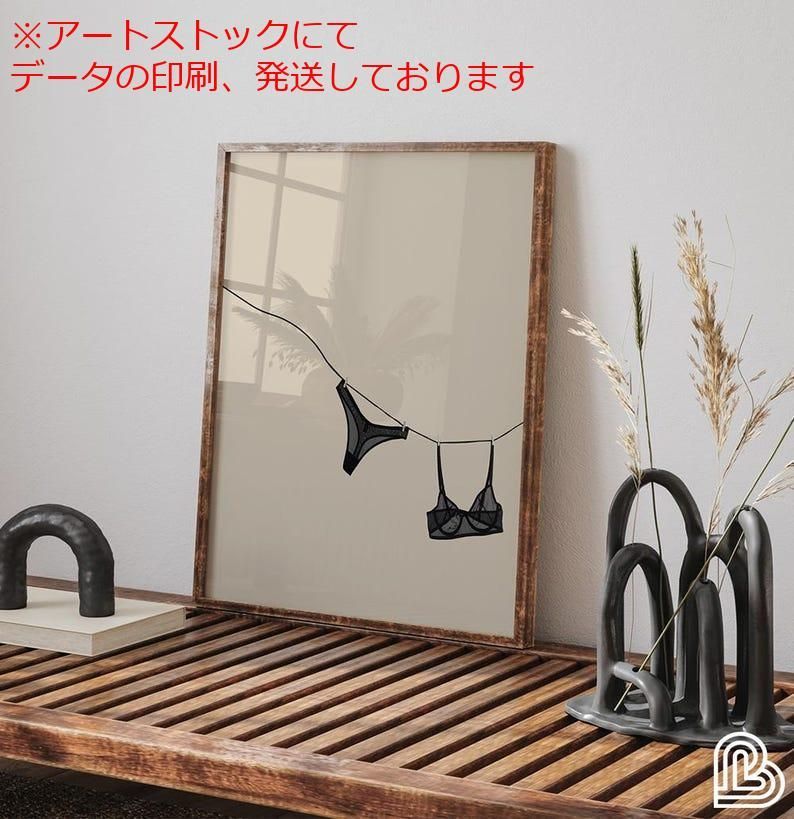 アート・写真 mz ポスター A1 サイズ (~A4まで対応可) 黒ビキニ