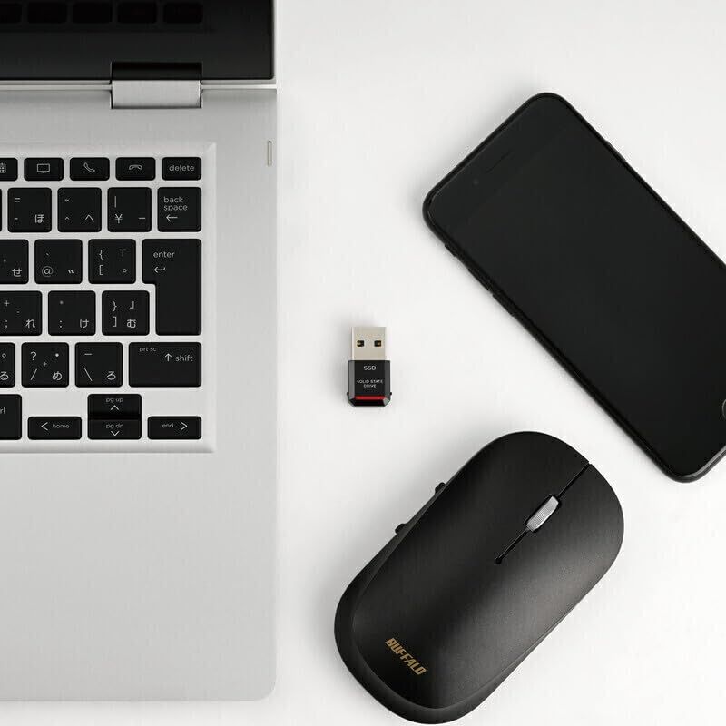  バッファロー SSD 外付け 1 TB 小 コンパクト ポータブル PS 5 4 対応 メーカー USB 3 2 Gen 読込速度 600 MB s ブラック エコパッケージ PST 0 U BA 周辺機器 Wii