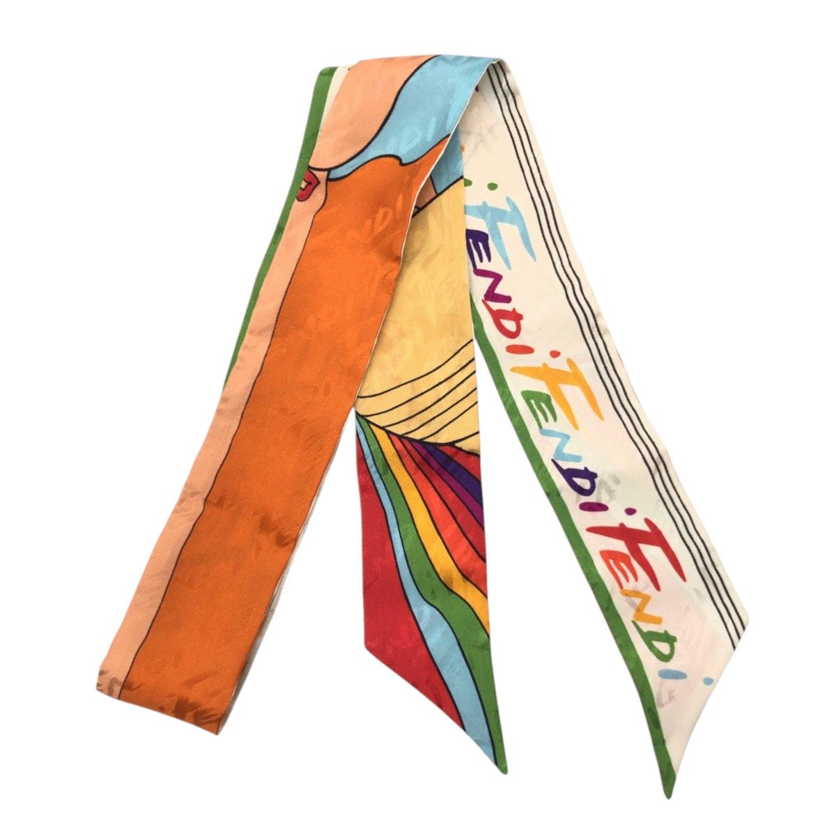 美品 FENDI 小売業者 フェンディ リバーシブル ラッピー マルチカラー