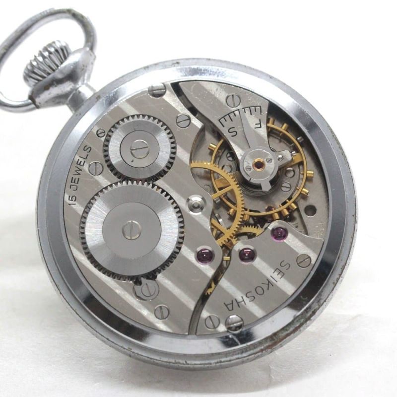 19セイコー プレシジョン 懐中時計 / 「廃」 昭37 1336 国鉄 15石