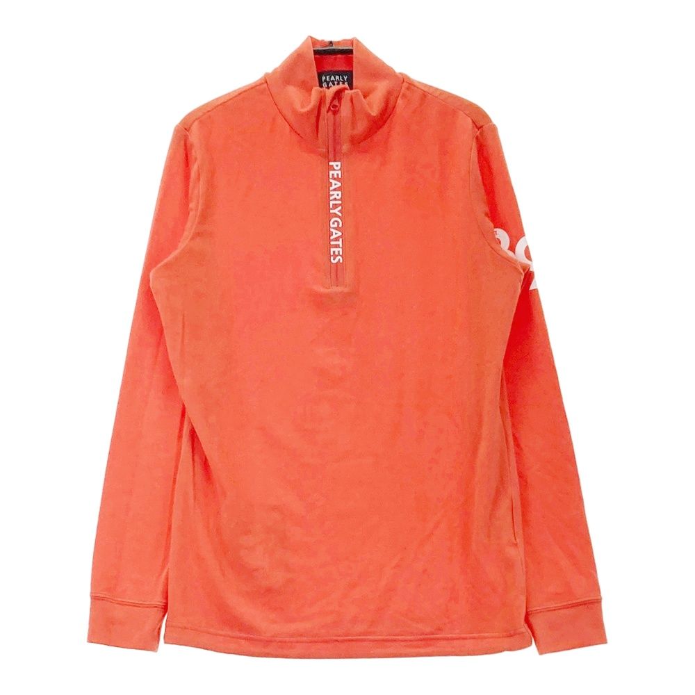 サイズ：0 PEARLY GATES パーリーゲイツ  ハーフジップ長袖Tシャツ  オレンジ系 [240101522531] ゴルフウェア レディース ストスト