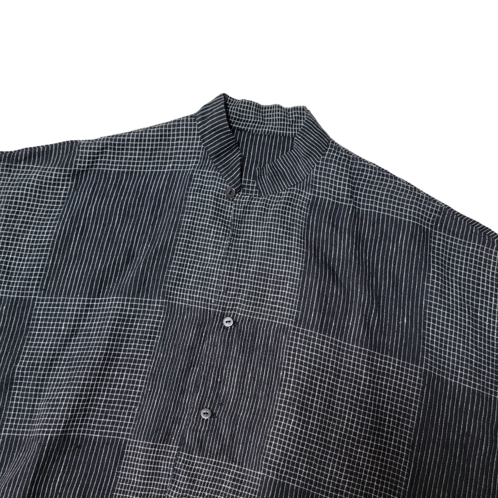 【新品未使用】ヨーガンレール　リネン半袖マオカラーシャツ 新品未使用】ヨーガンレール リネン半袖マオカラーシャツ