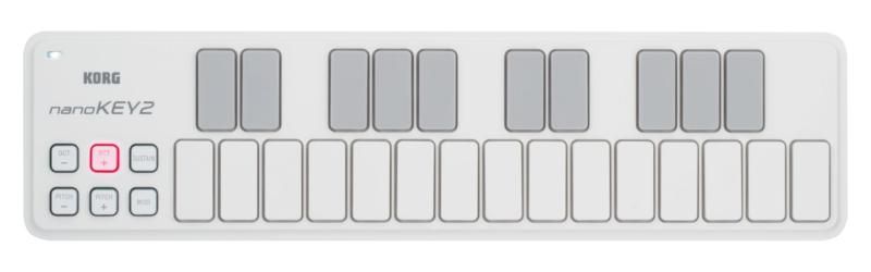 KORG 定番 USB MIDIキーボード nanoKEY2 WH ホワイト 音楽制作 DTM コンパクト設計で持ち運びに最適 すぐに始められるソフトウェアライセンス込み 25鍵