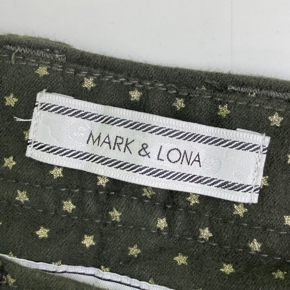 サイズ：M MARK&amp;LONA マークアンドロナ  ストレッチロングパンツ 星柄 カーキ系 [240101480854] ゴルフウェア メンズ ストスト サイズ：M MARK&LONA マークアンドロナ ストレッチロングパンツ