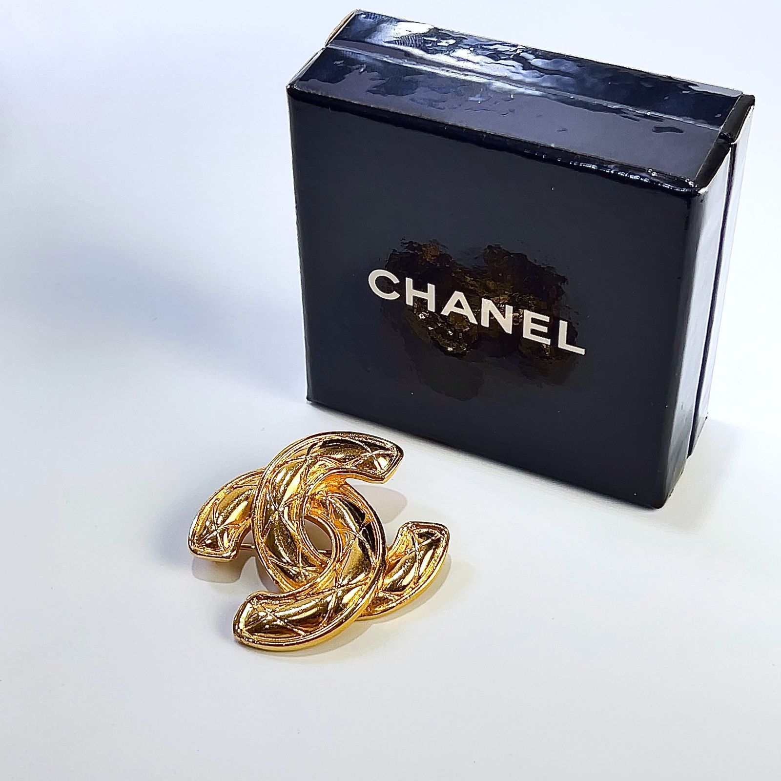 CHANEL シャネル マトラッセ ココマーク ブローチ ヴィンテージ
