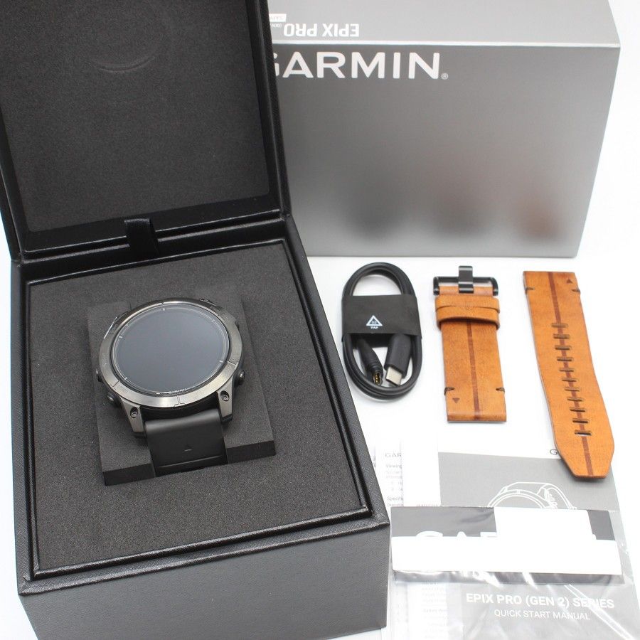 美品】GARMIN epix Pro Gen 2 010-02804-71 51mm Sapphire Ti 美品】GARMIN epix Pro Gen 2 010-02804-71 51mm Sapphire Ti