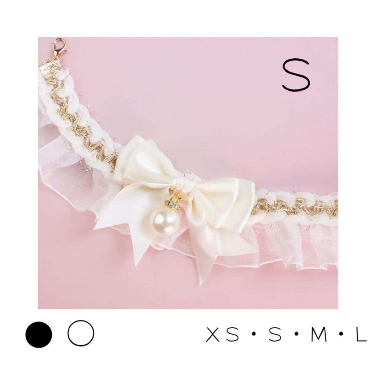 フリルリボン】ぬい用 リボン チョーカー