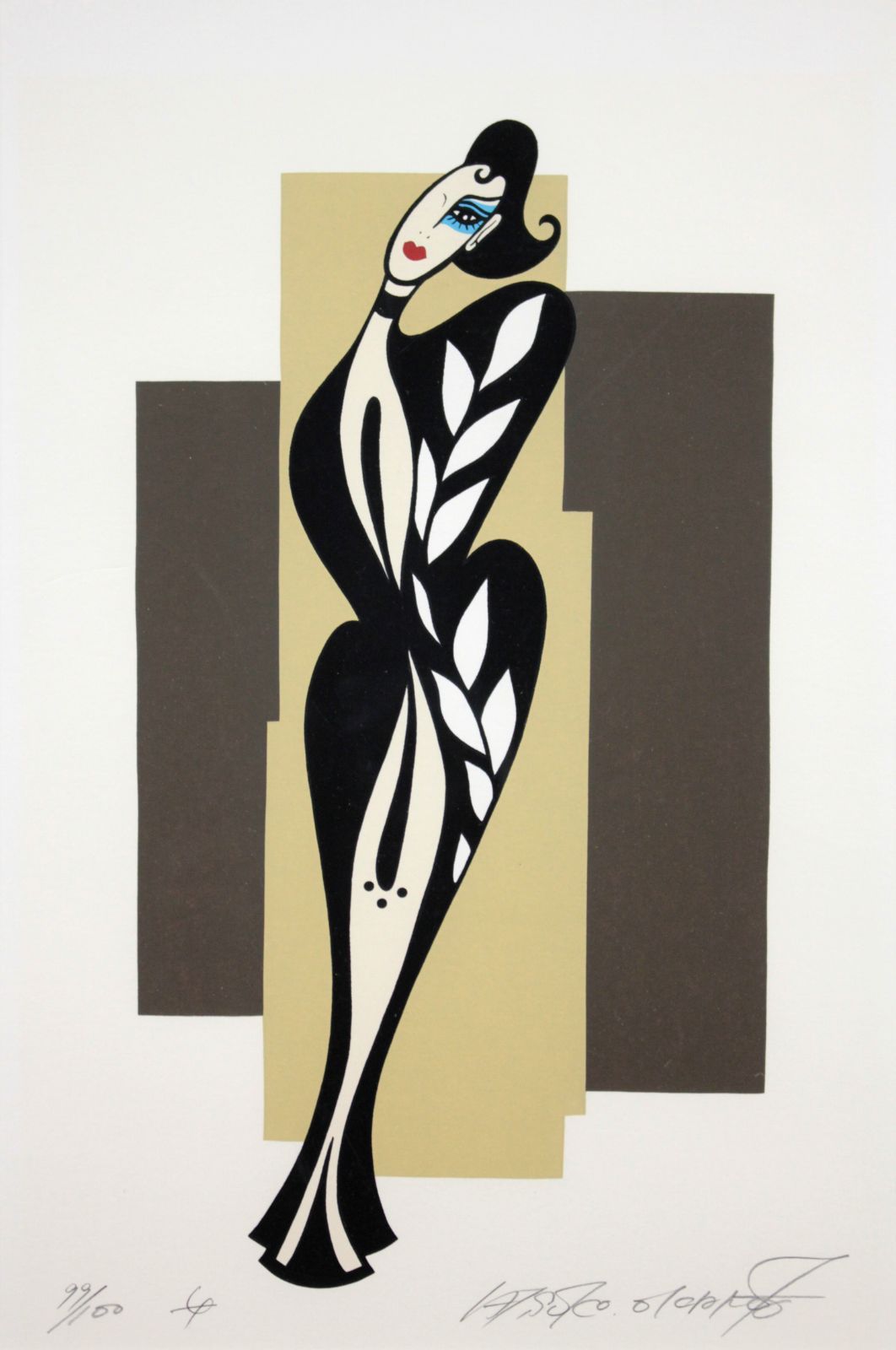 岡本敦子『女』シルクスクリーン【真作保証】 絵画 - メルカリ