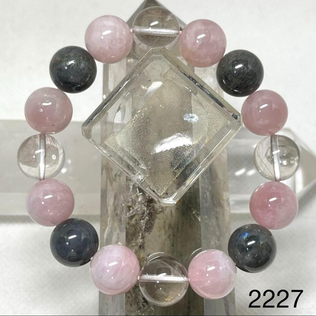 ルチル ローズクオーツ 注文 ラブラドライト パワーストーンブレス