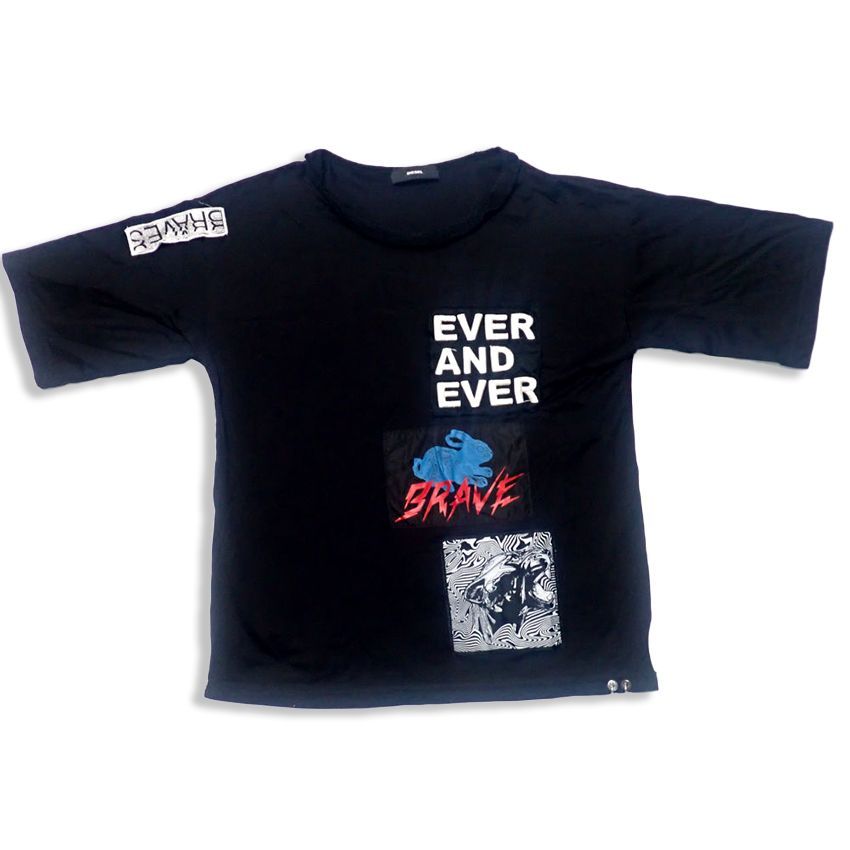 ディーゼル 黒 メンズ Tシャツ/カットソー[b15-32］