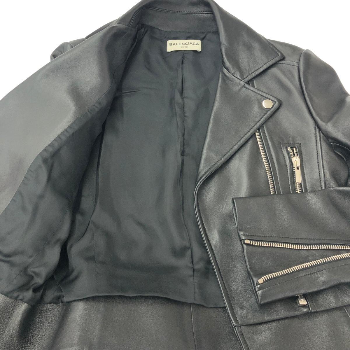 BALENCIAGA バレンシアガ ダブルライダース ショート374490 レザー