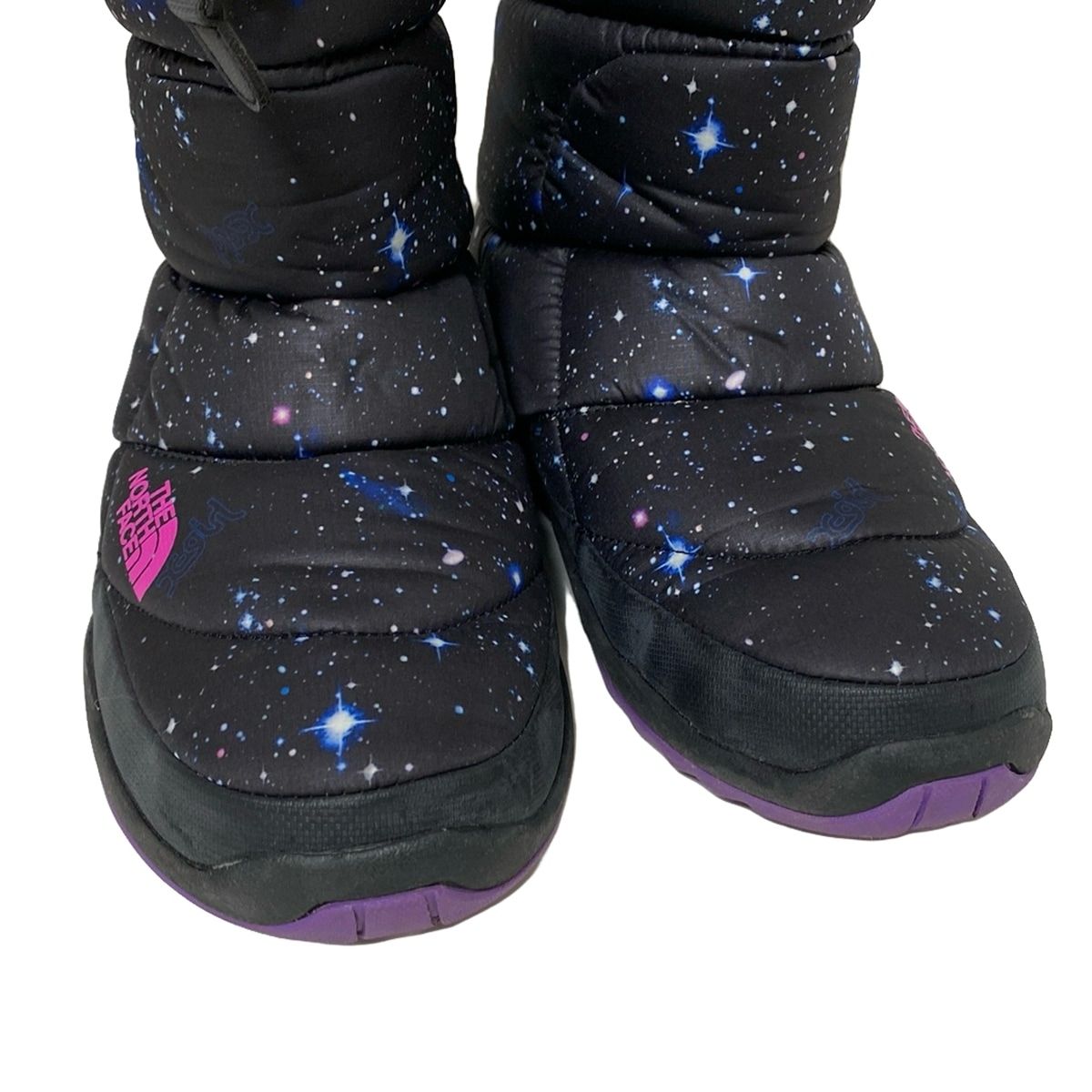 THE NORTH FACE ノースフェイス ショートブーツ 24 ユニセックス - NF5148X 黒×ライトブルー×マルチ X-girlコラボ KIN-KAAI_COM