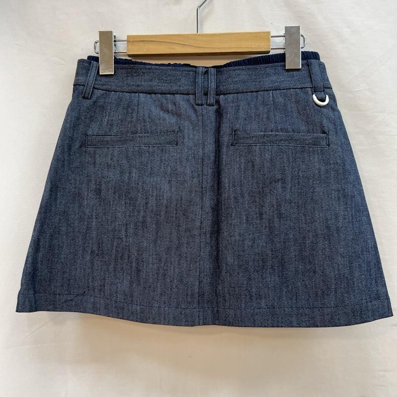 デニム調 レイヤードスカート