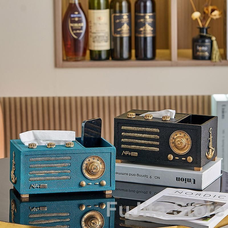 ティッシュケース ティッシュボックス レトロ ラジオ模型 モデル おしゃれ 復旧風 雑貨 装飾品 置き物