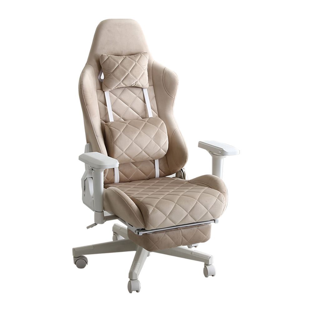 大人かわいいゲーミングチェア　オットマン付き Louise plus ルイーズプリュス　OK-GCO-BE　ベージュ