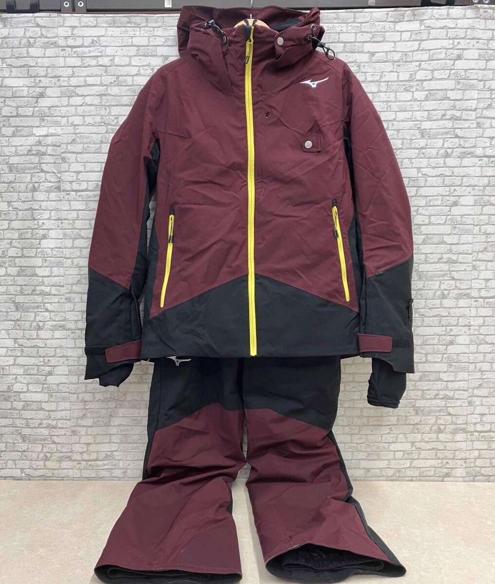 上下セット スキーウェア MIZUNO ミズノ DEMO MODEL PARKA-PANTS Z2MEA321 Z2MFA321 サイズM エンジ×ブラック