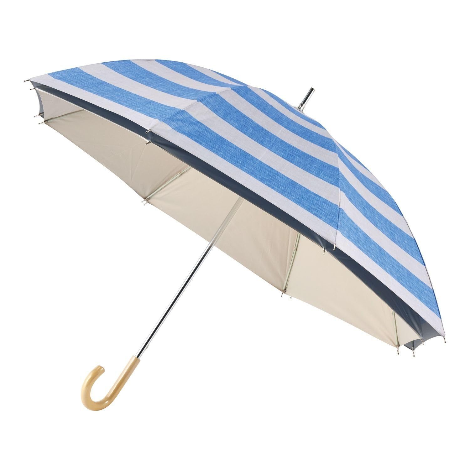 【特価商品】【ムーンバット】エスタ 日傘 長傘 DANNETU 断熱 日傘 遮光 UV 晴雨兼用プリント 30222-06-73-50 ブルー