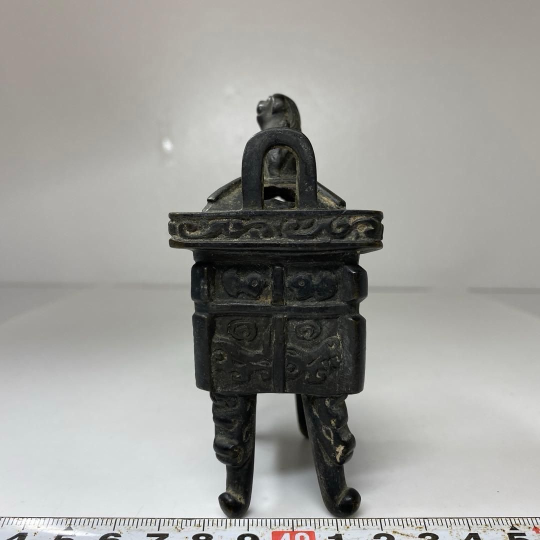 早いもの勝ち 中国古玩 古銅 獅子香炉 415g トヒサ 東な6-0910 2F スペシャル