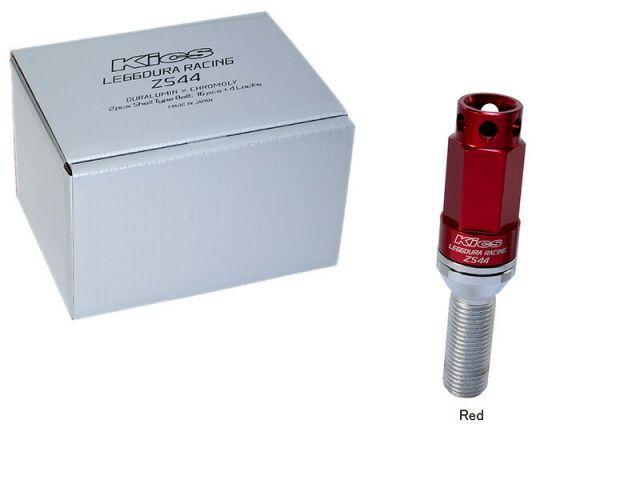 [KYO-EI_Kics]レデューラレーシング ボルト＆ロックボルトZS44（M14×P1.5_13R_首下28mm×全長84mm_カラー：レッド）