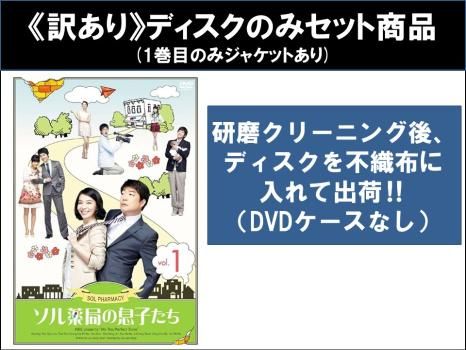 全巻セット【中古】DVD▼【訳あり】ソル薬局の息子たち(27枚セット)第1話～第54話 最終 ※1巻目のみジャケットあり ※ディスクのみ 字幕のみ レンタル落ち 訳あり】ソル薬局の息子たち(27枚セット)第1話～第54話 最終