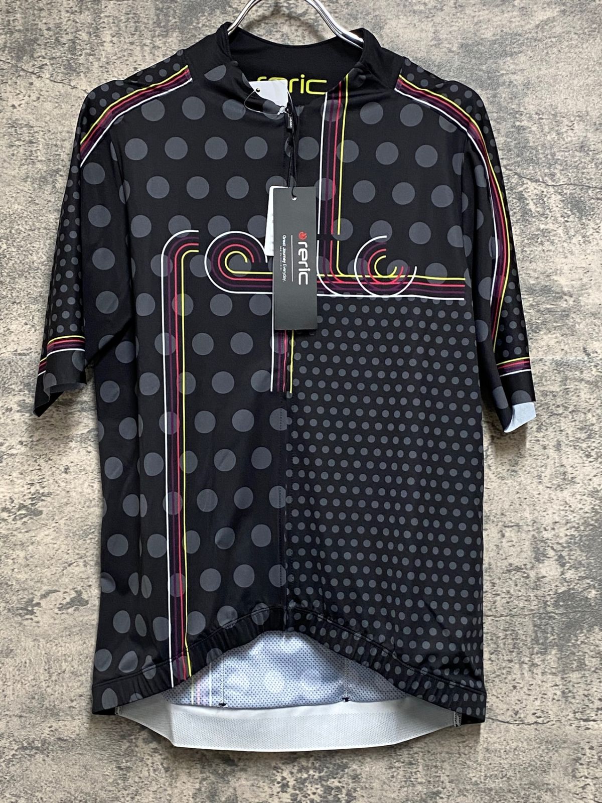 JK993 レリック reric タイポ エアロジャージ 半袖サイクルジャージ XXLサイズ 黒 ♥品 タグ付き