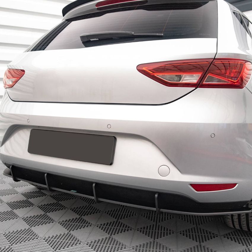 SEAT LEON ハッチバック MK3 2013-2016 対応 リアディフューザー 刀 !-利用不可文字-! スタイル リアリップスポイラー 外装改装