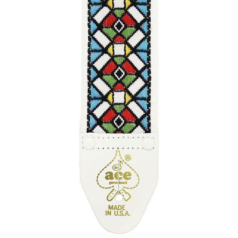 新品ギターストラップ ACE復刻版 ACE-14 GREENWICH WHITE Ace Guitar
