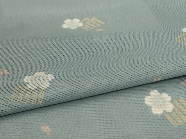 平和屋着物＊小紋　絽　舞桜文　洗える着物　AABA9291jd 平和屋着物＊小紋 絽 舞桜文 洗える着物 AABA9291jd