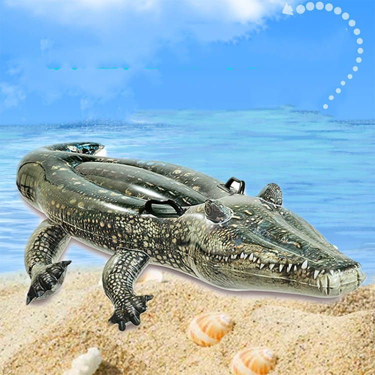 ワニ　クロコダイル　フロート　プールや海で cjfj183559.jpg