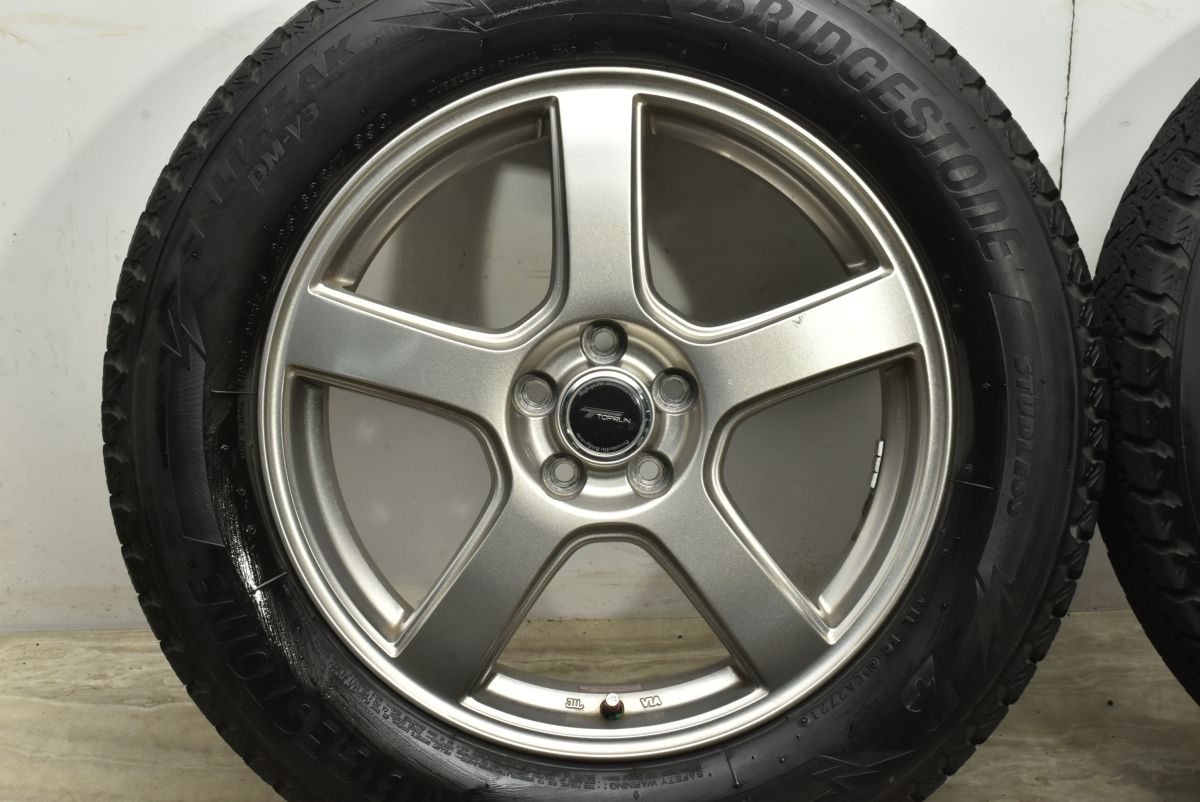 バリ溝 トップラン 17in 7J 53 PCD100 ブリヂストン ブリザック DM-V3 225 60R17 XV フォレスター レガシィアウトバック FFCRYSTALESIA_COM