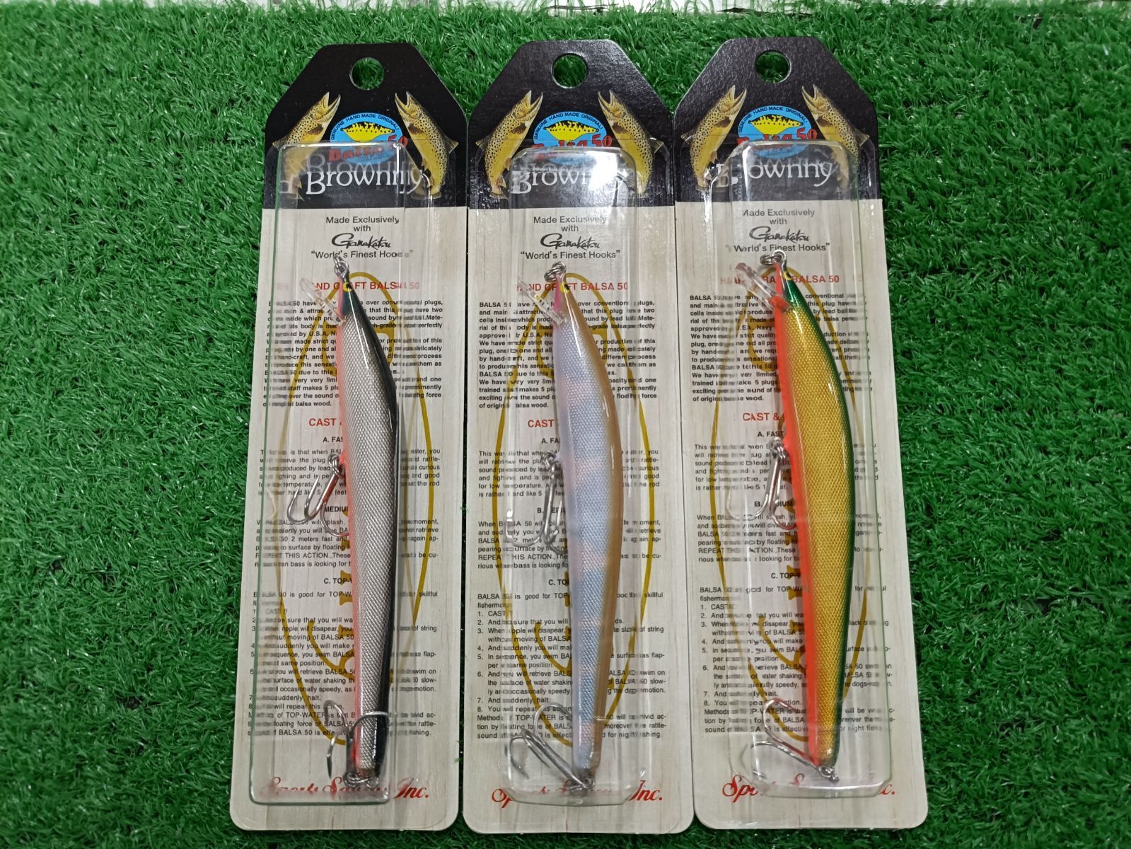 ザウルス バルサ50 ミノー5点セット バルサ50 ブラウニー 11cm 3個