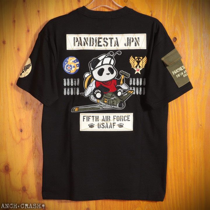 パンディエスタ 5TH AIR FORCE ツイル切替 Tee 585850 PANDIESTA 半袖T