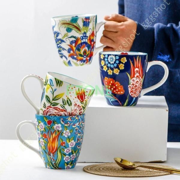 マグカップ 大きめ 401-500ml 陶器 おしゃれ 大きい コップ 和 大 コーヒーカップ 陶芸 和風 和食器 モダン マグ グリーン コーヒー マグ デザイン
