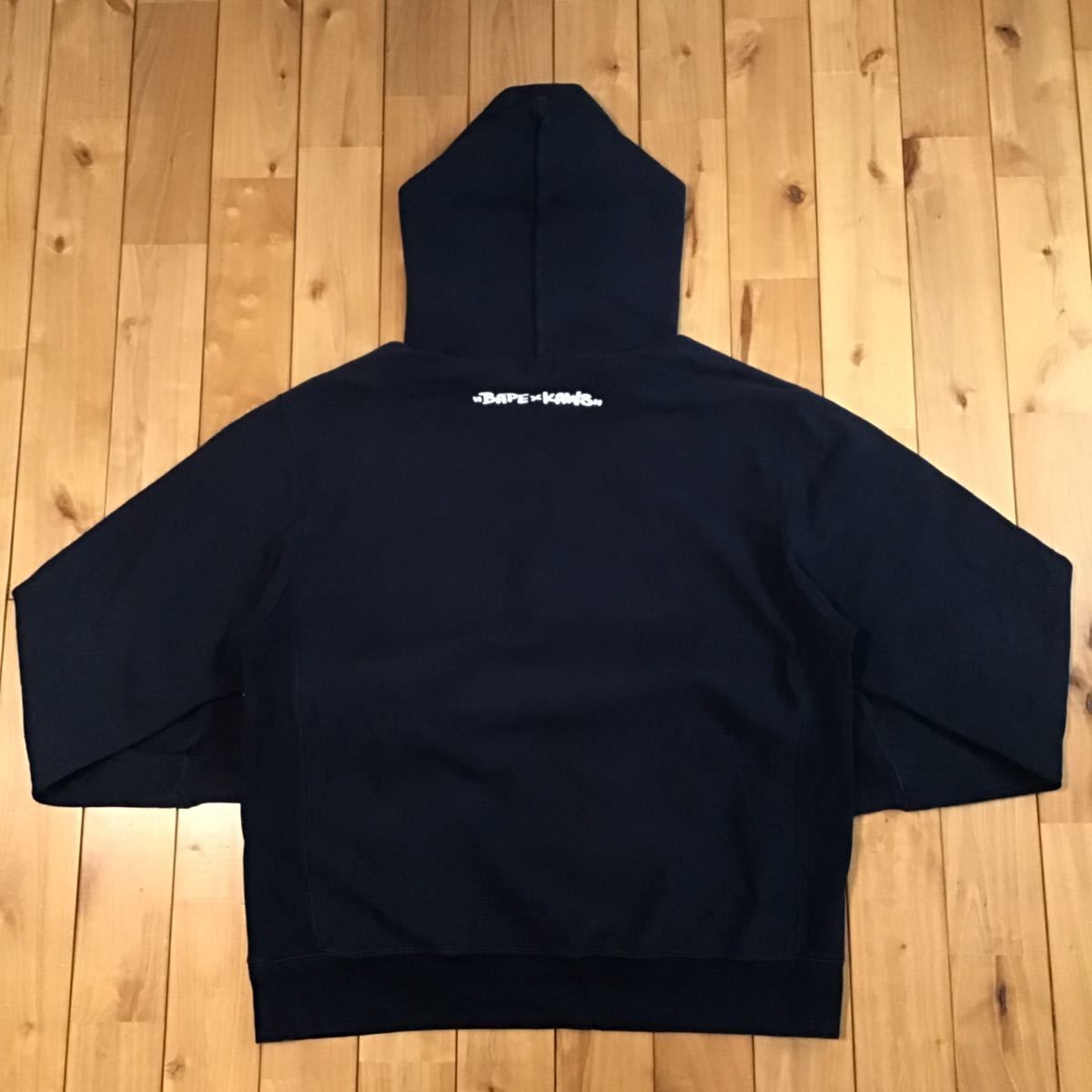 ☆激レア☆ KAWS × BAPE プルオーバー パーカー Lサイズ NAVY a 