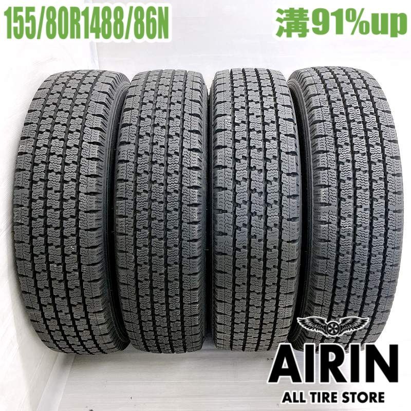 155 80R14 88 86N TOYO DELVEX 935 4本 スタッドレスタイヤ トーヨー デルベックス 935 プロボックス などに タイヤ 14インチ