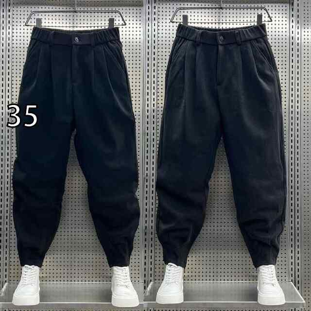 得価，定番人気 [35]秋冬 コーデ メンズ  服 シンプル ファッション オシャレ 大人 かっこいい 大きいサイズ ストリート 紳士服  カジュアル パンツ  ジッパー ウール スーツ キャロット その他