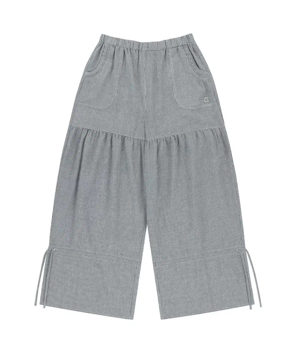 こいせいお SHIRRING ROUGH PANTS STRIPE