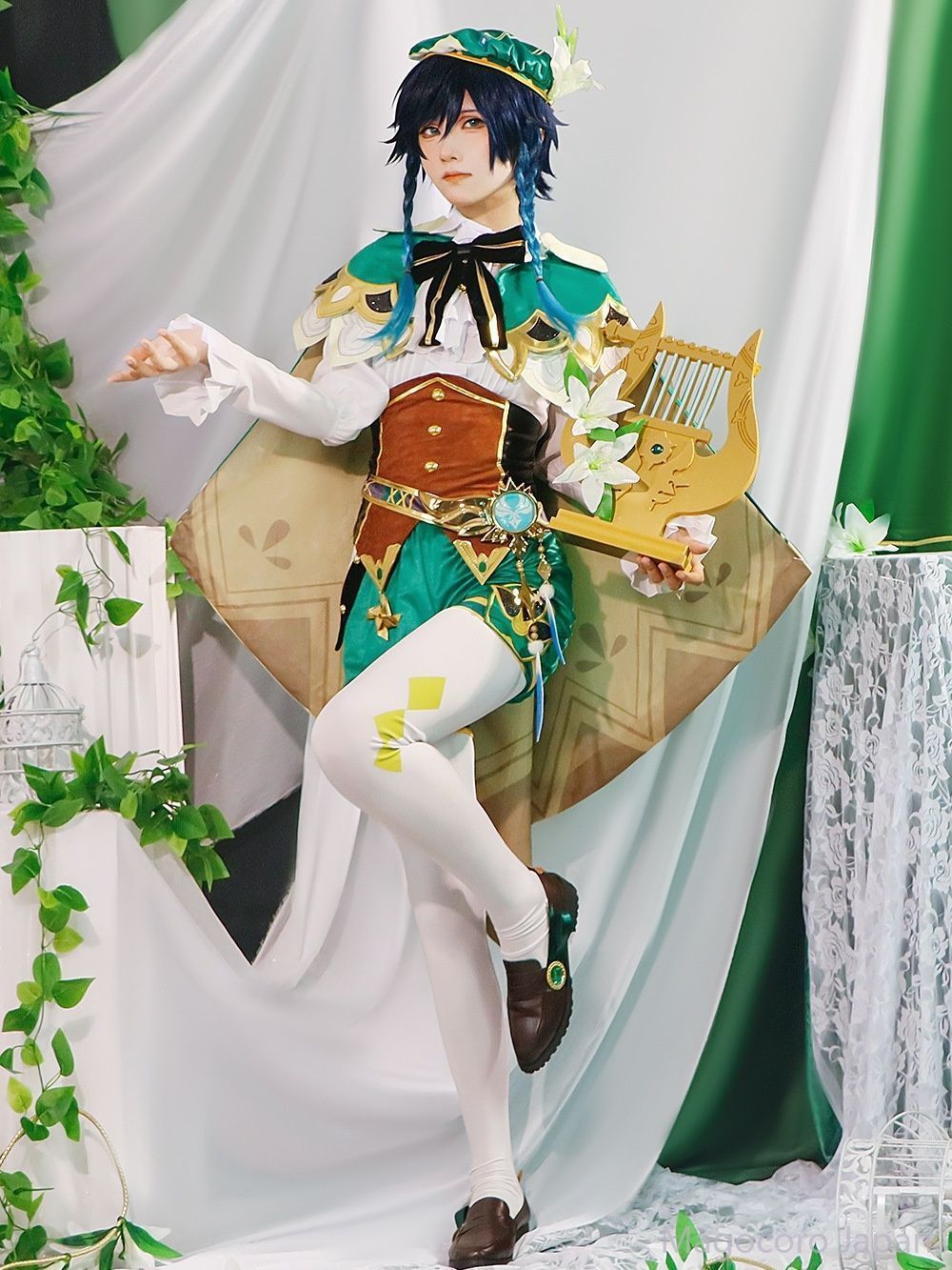 コスプレ衣装原神ヴェンティ風神正太コスチューム衣装ワンピースセットコスプレ