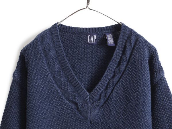 お得なクーポン配布中!】 90s OLD GAP Vネック 長袖 ニット セーター